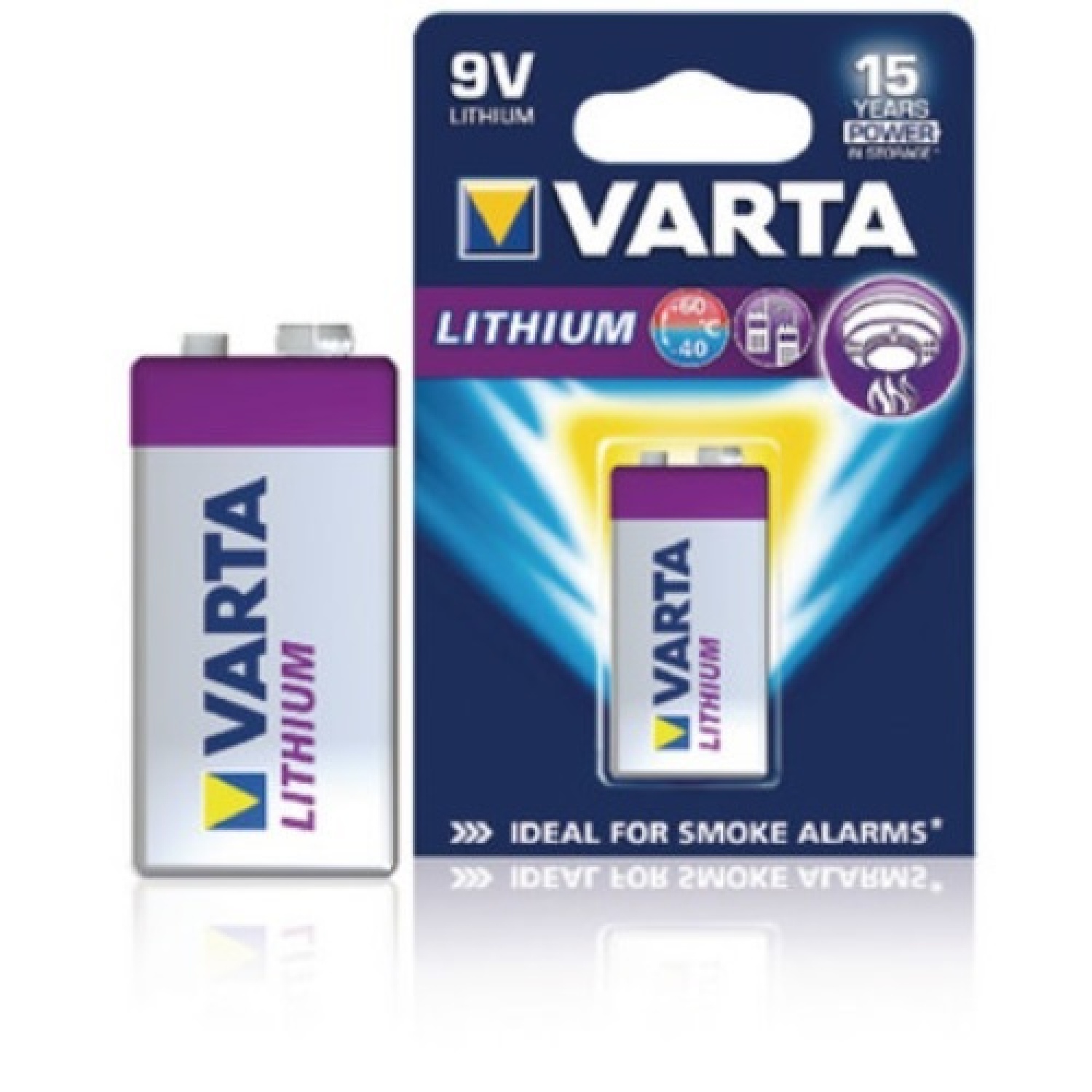 Varta professional 9 volt lithium batterij