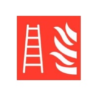 Vluchtladder kunststof pictogram 200x200mm