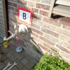 Aansluitpunt blusleiding "B" aluminium pictogram 150x200mm