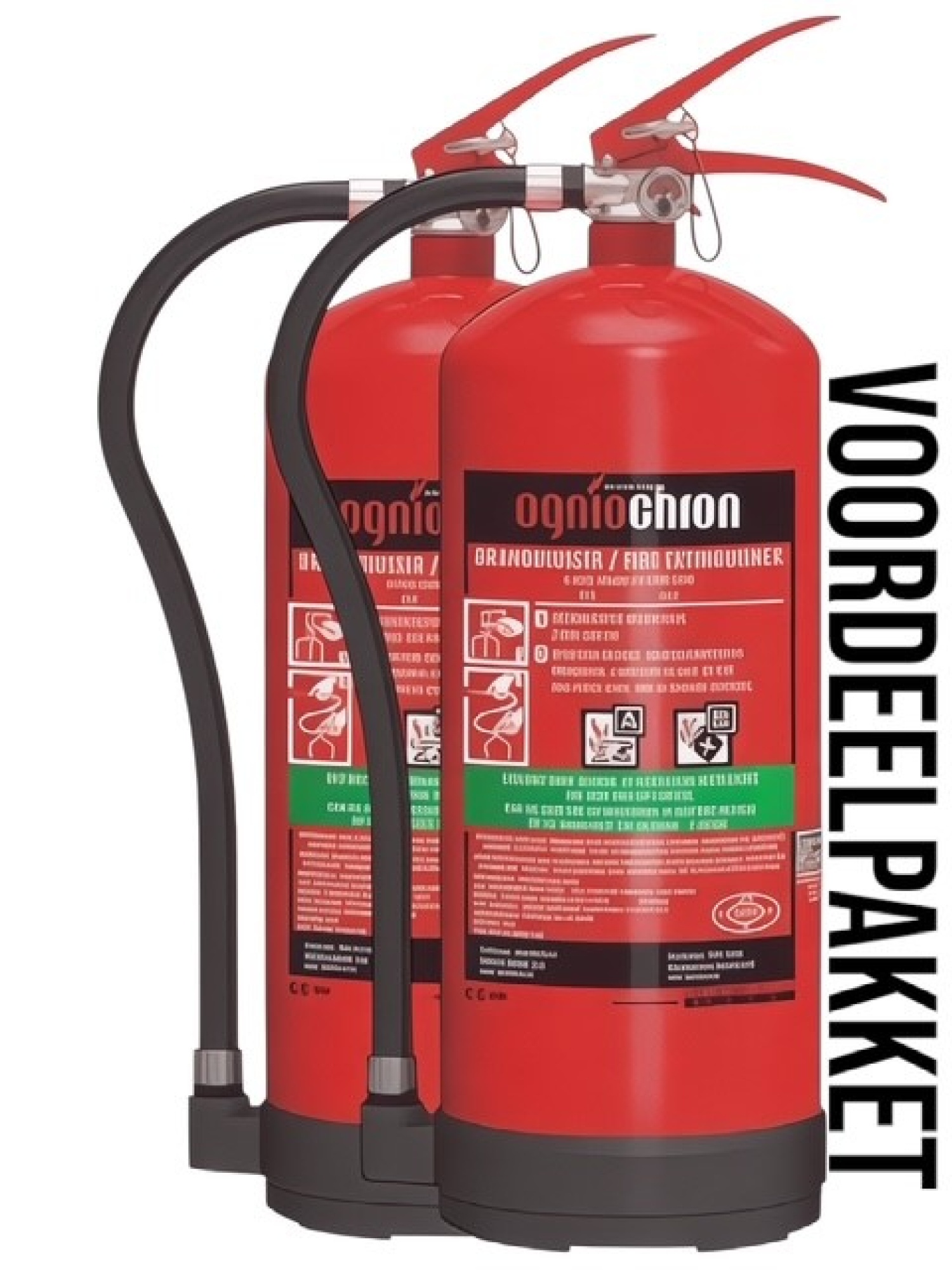 Voordeelpakket 2 Ogniochron AB Schuimblusser 6 liter engels en nederlands etiket